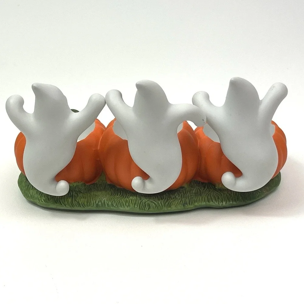 PartyLite‎ Ghost Trio Tealight Holder P7262 Retired Halloween Fall Decor